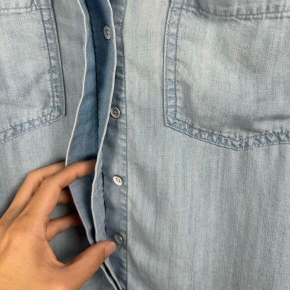Cloth & Stone Soft Chambray Top Preppy Casual Classic Americana Timeless XS - Picture 5 of 9